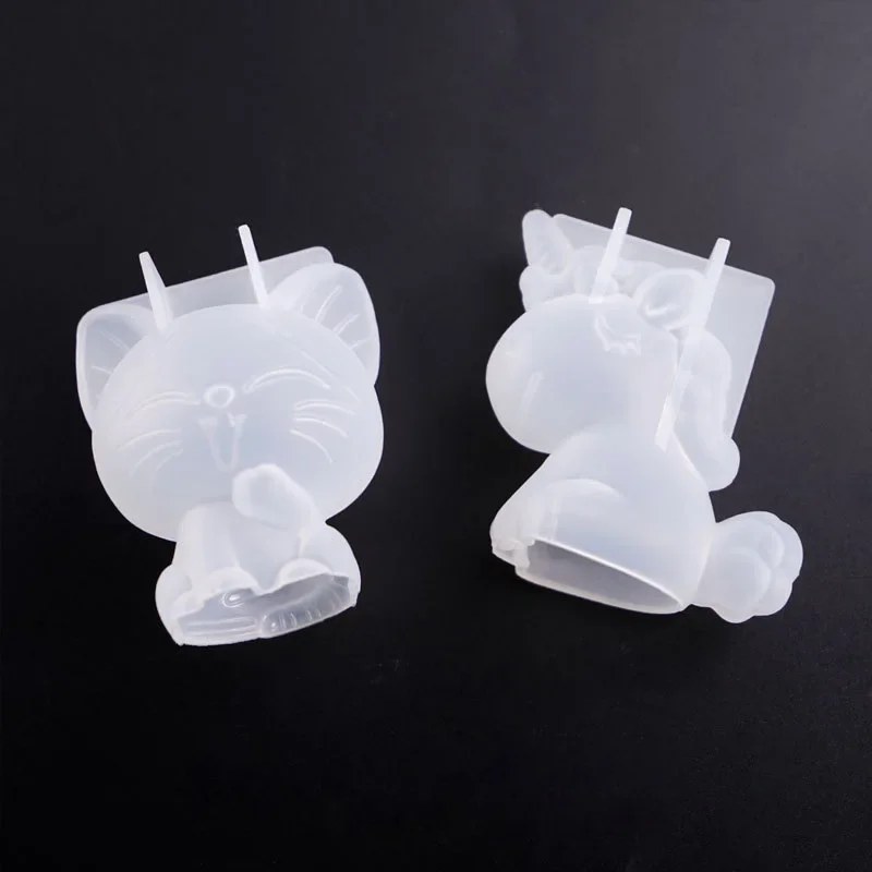 3D Geometric Silicone Unicorn Cat Deer Bear Mold Soap Candle Make Clay Plaster Resin Craft Mould Cake Decor Baking Tool