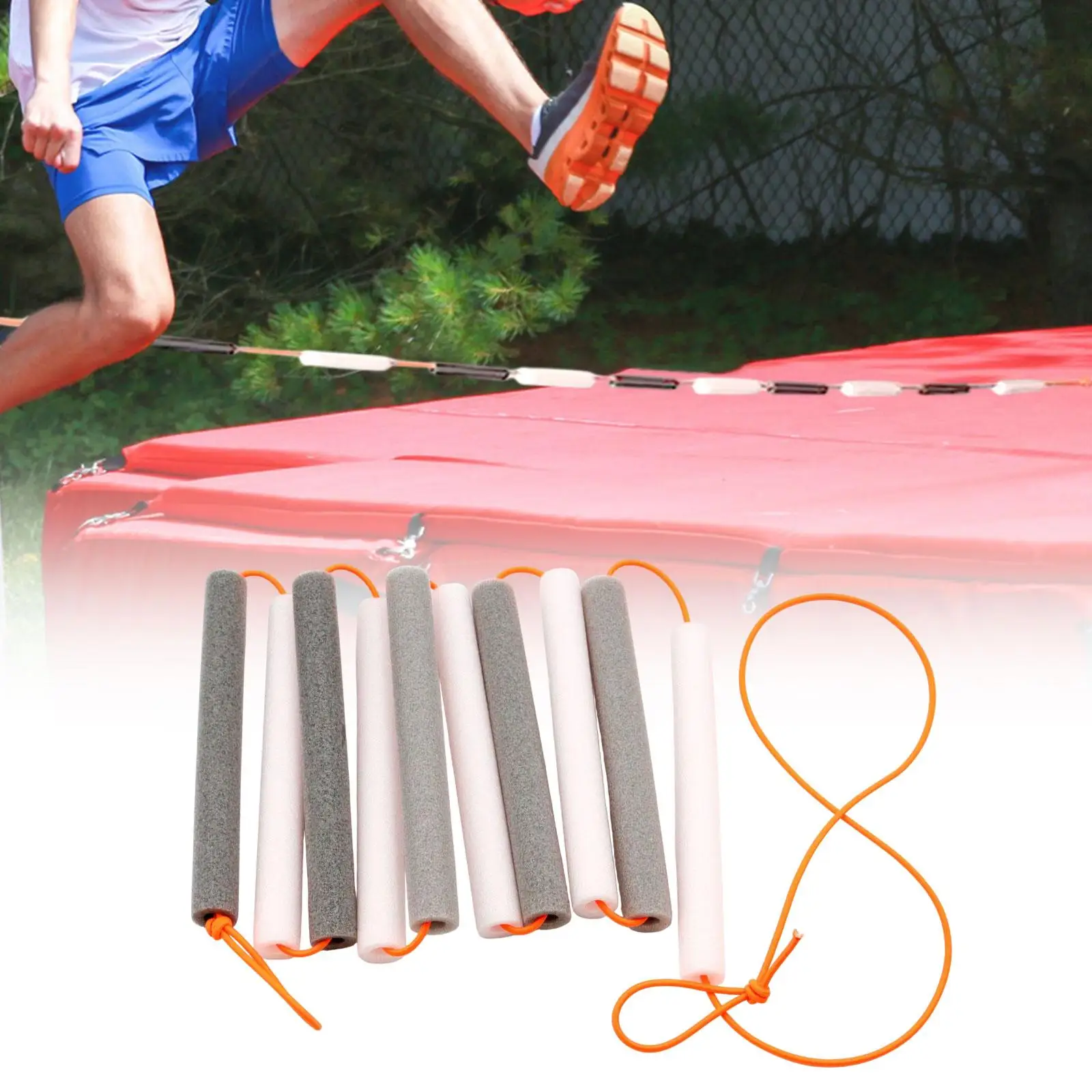 2.5M Bungee Elastic Crossbar High Jump Training Equipment Skipping Accessories for Track & Field Men Women Practice Athlete