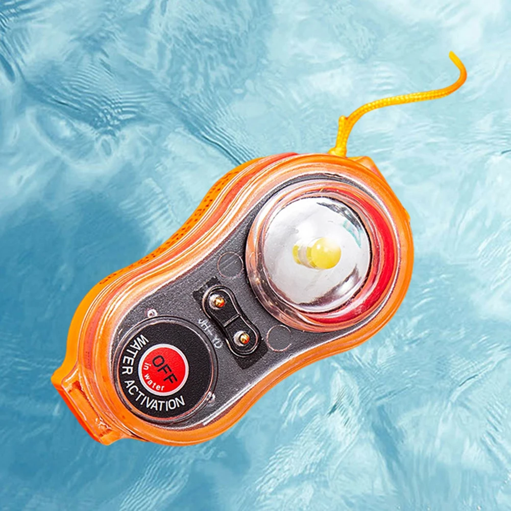 LED Life Jacket Light Energy-Efficient Waterproof Safety Locator Light Easy Operation Autonomous Switch for Swimming Sea Fishing