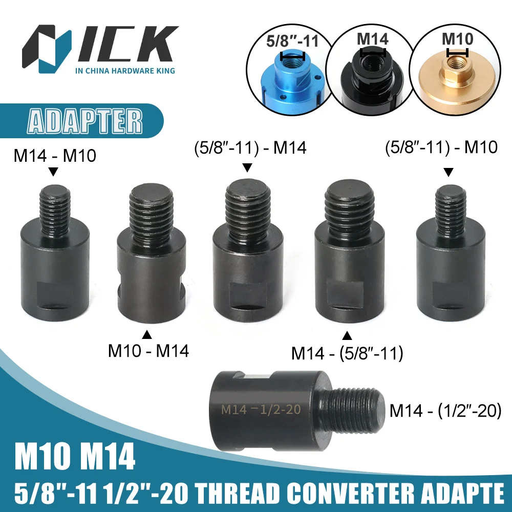 M10 Spindel Außengewinde M14 100 Modell Kompatibel Für Winkelschleifer Maschine Adapter Schlitzschraube Umwandlungskopf Winkelschleifer Umwandlungsadapter Poliermaschine Zubehör Werkzeugteile Schraube
