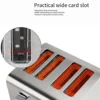 2 Slice Toaster with Auto Shut Off - Extra Wide Slots and Removable Drop-Down Crumb Tray with Cancel EU Plug 2