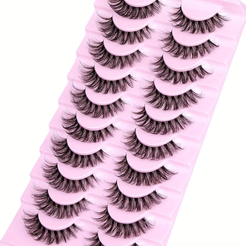 Natural Fluffy False Eyelashes Wispy 3D Volume