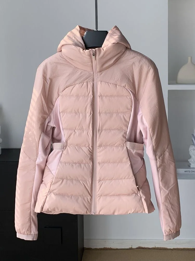Golf fleece velvet warm coat for women outdoor sports stand collar hooded jackets female long sleeve windproof windbreaker