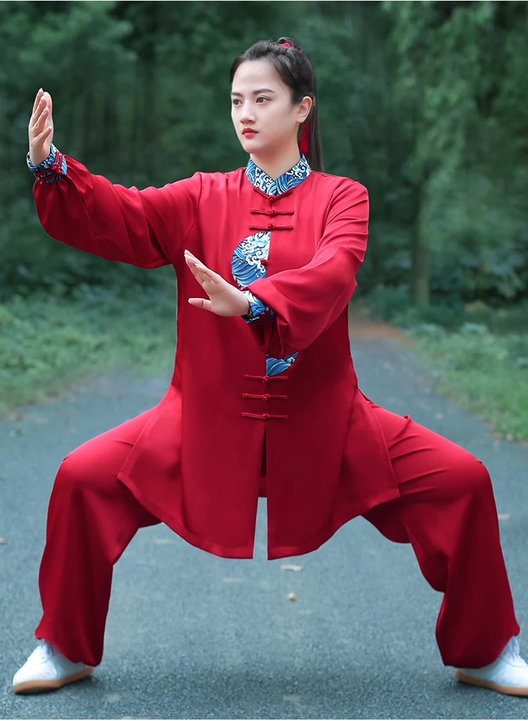 

Spring And Autumn high-end Tai Chi Dress Female Eight Duan Jin Morning Tai Chi Training Suit Male Martial Arts Suit Set