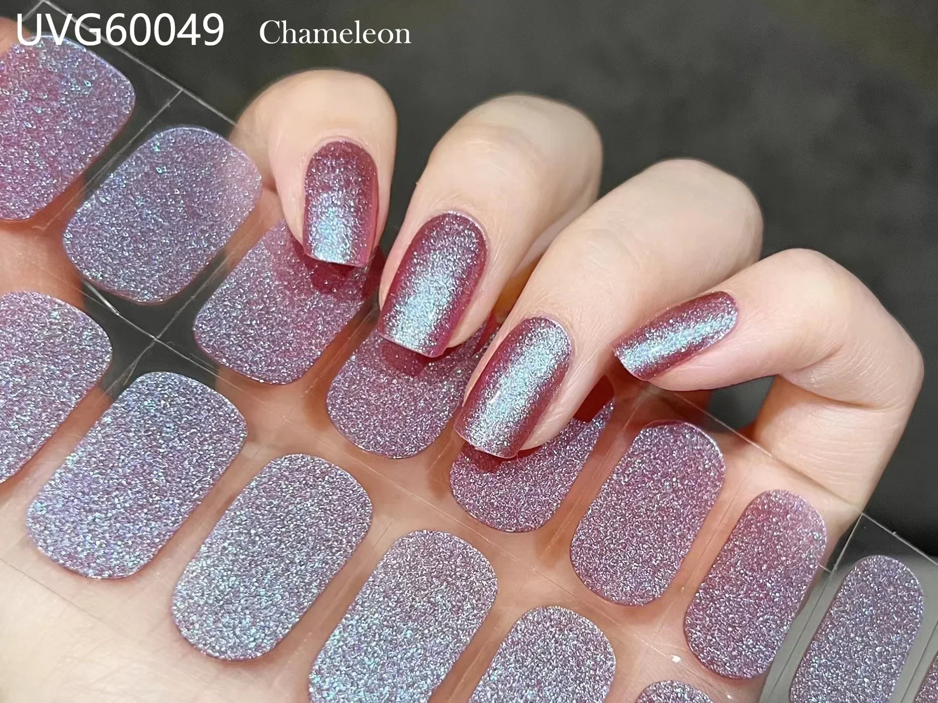 Premium Semi-Cured Nail Wraps Set - Waterproof, Long-Lasting Gel Nail Stickers