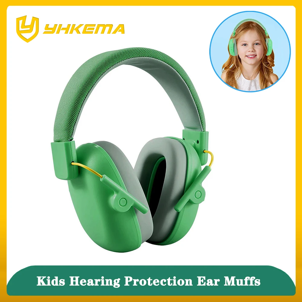 YHKEMA Child Earmuffs 3-15 Years Old Kid Hearing Protection，Safety Earmuffs Noise Reduction for Sleep Study Children Earphone