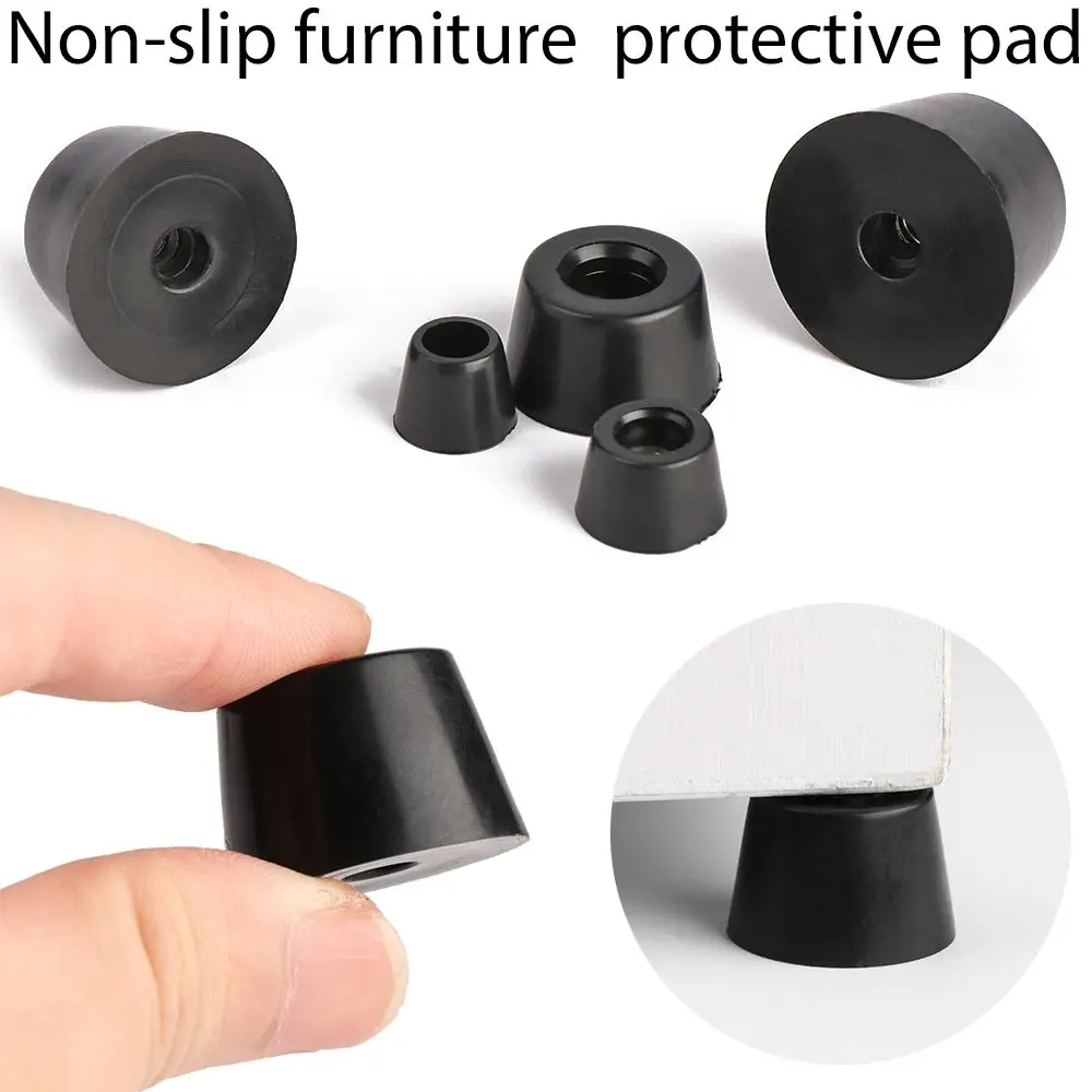 

10 pcs Instrument Accessories Cabinet Speaker Cushion Furniture Slip Feet Tapered PVC Foot Mat Protective Pad