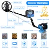 MD910B Professional Underground Metal Detector Search Finder Gold Detector Treasure Detecting Pinpointer 10inch Waterproof Coil 4
