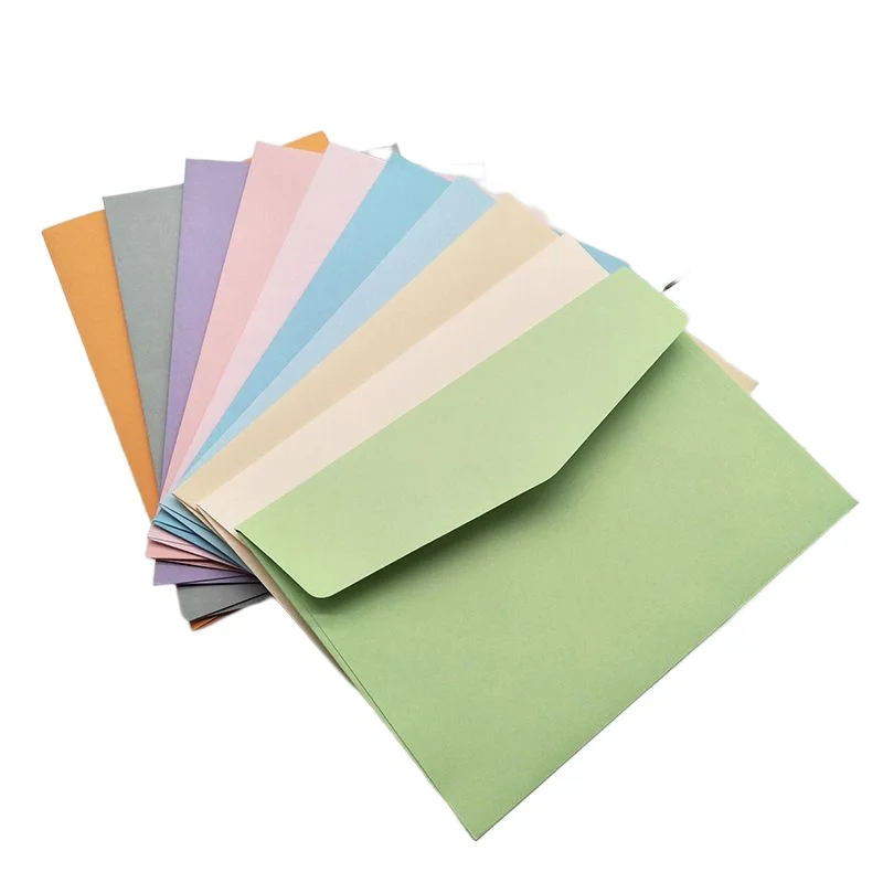 5pcs Kawaii Macaron Color Paper Envelopes Letter Writing Wedding Party Invitation Cards Cover Gift Envelopes Office Supplies