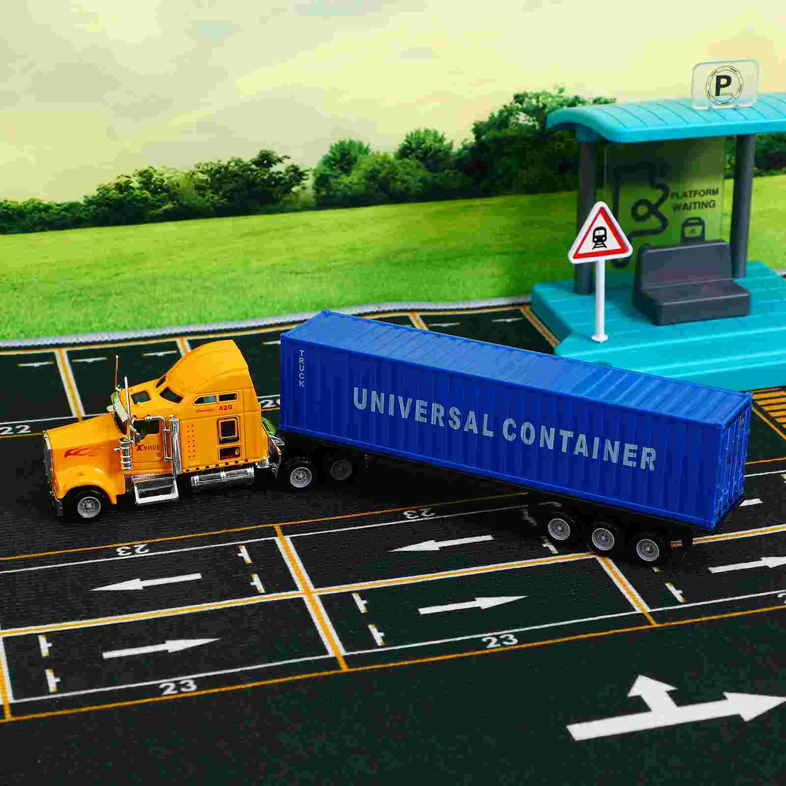 Toy Semi Truck and Trailer Trucks with Trailers for Boys Car Model Children’s Toys 4