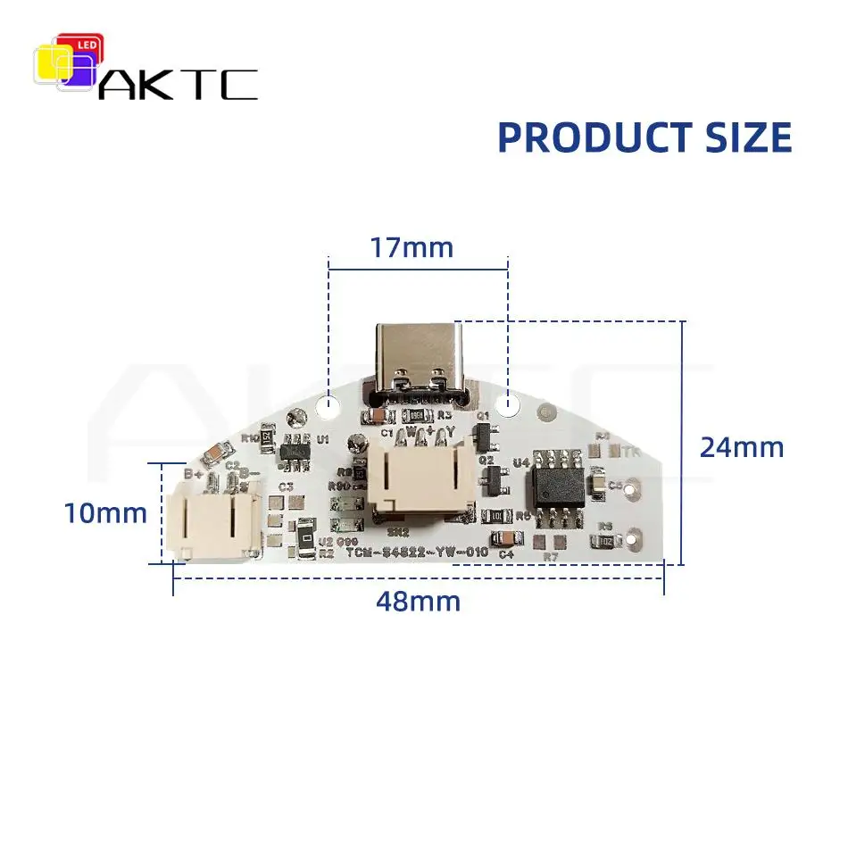 Type-C LED Charging Touch Single/Dual Color Dimming Control Board 5Pcs Welding-Free PH2.0 Ports For DC 3.7V 5V Strip Lamp Plate smart light switch,led strip controller,led dimmer switch,led dimmer controller,smart dimmer switch,lamp dimmer,led strip switch,led string dimmer