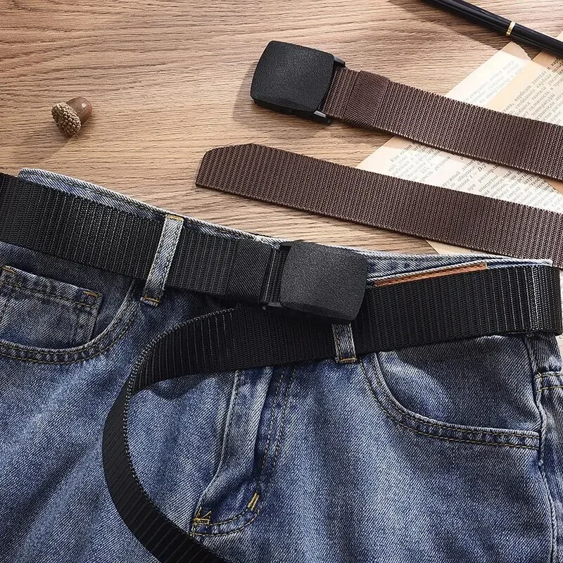 Outdoor Canvas Belt Metal Men