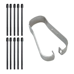 Universal Stylus Tips with Metal Clip for E - Readers and Tablets (10pcs  Plastic)