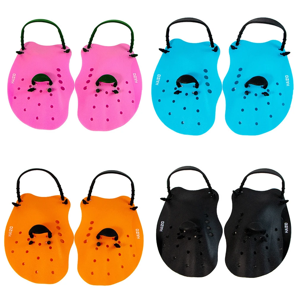 Swimming Kits Swimming Paddles Water Sports 1 Pair 17*12.3cm About 100g Adjustable Black Bule Diving Hand Webbed 6