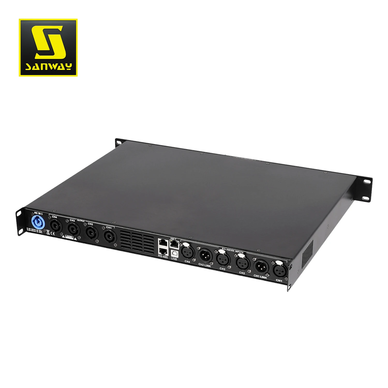 DA2504D 1U 4CH Class D Digital DSP Power Amplifier for Home Theater