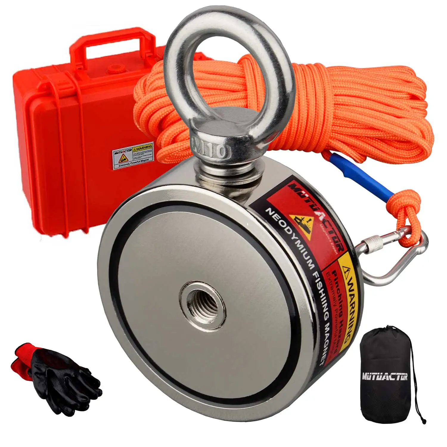 Double Side N52 Magnetic kit Fishing 300KG Each Side Salvage Search Magnetic Material Safety BOX  Rare Earth Magnets