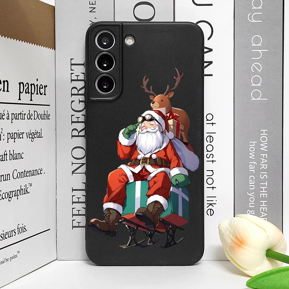 Charming Snow Elk Merry Christmas Phone Case - Soft Cover