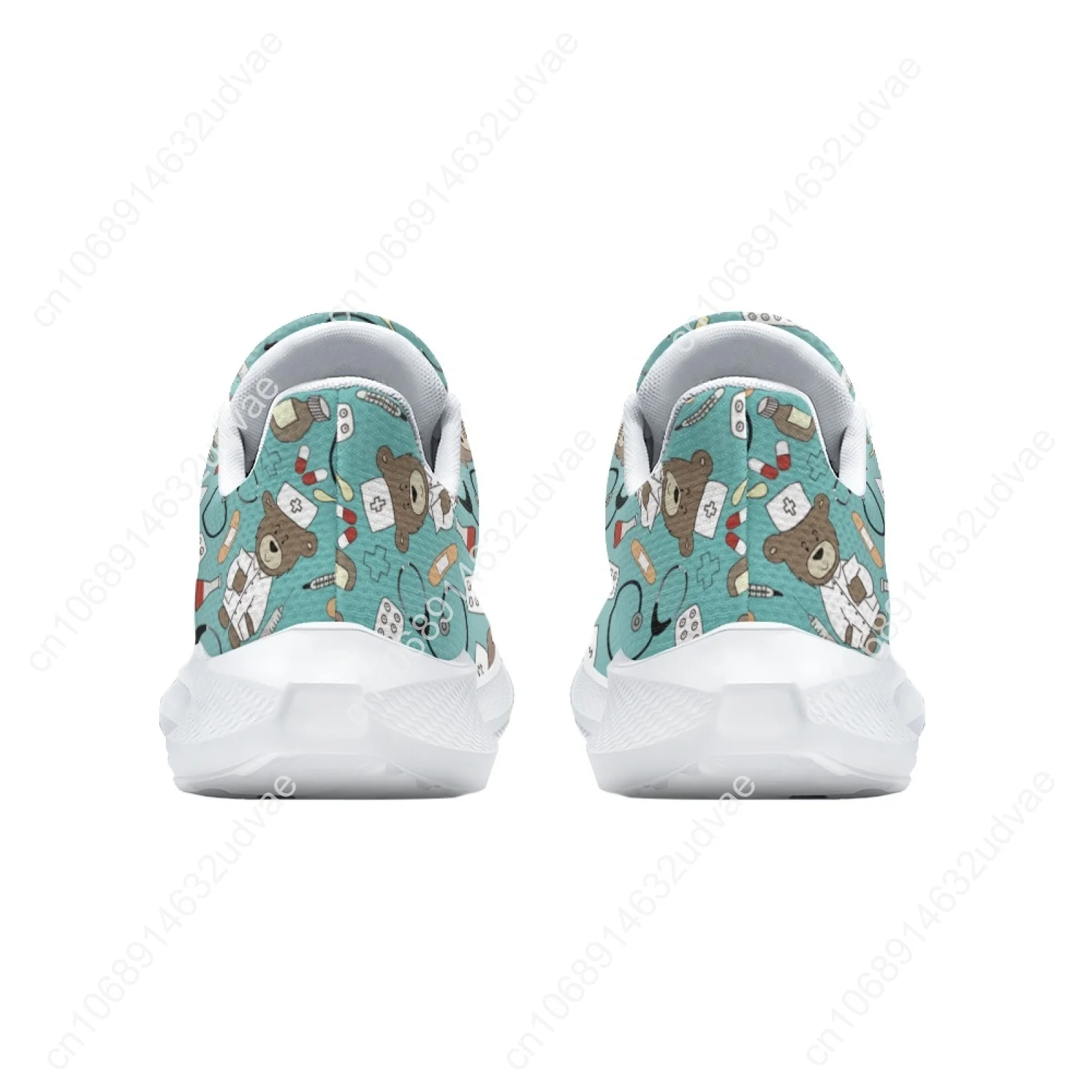 Hot Selling Cute Medical Bear Print Running Shoes Women Cute Gradient Nursing Footwear Females Gym Sneakers Zapatos