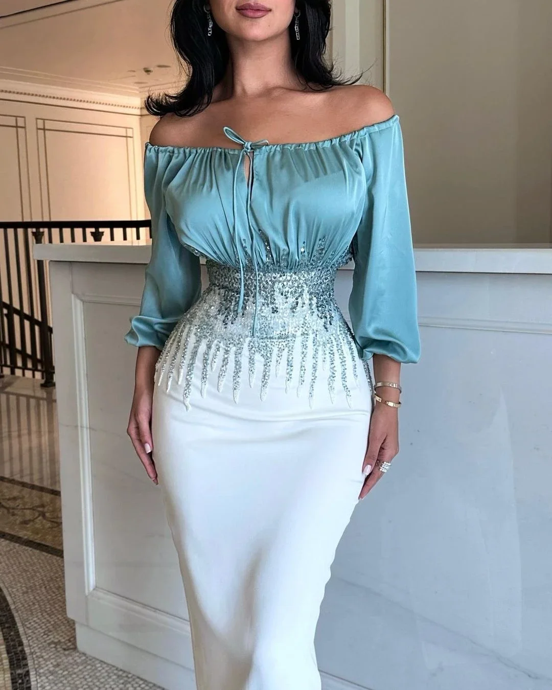 فساتين سهرة بطول الكاحل للنساء ، المملكة العربية ا...