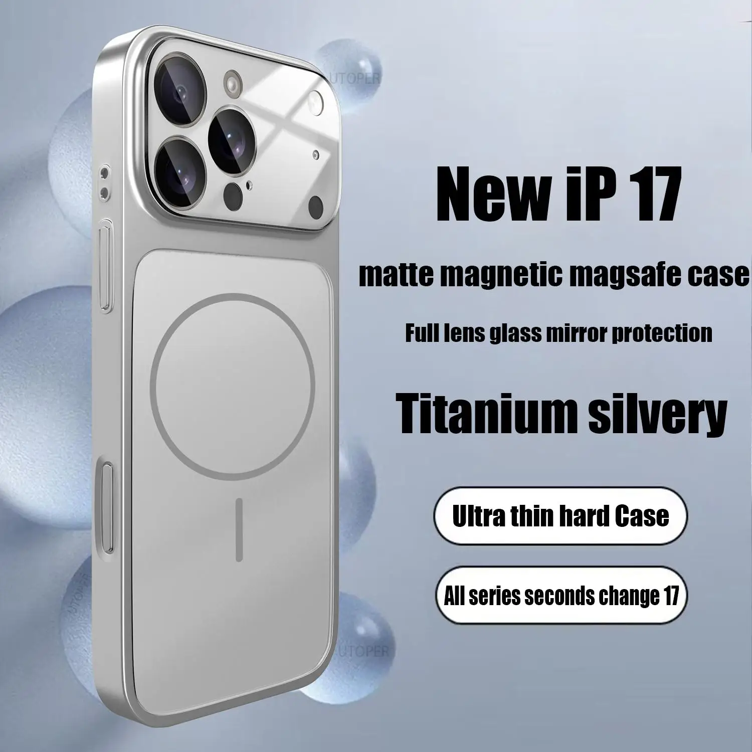 Premium Glass Nano Matte Magnetic Case with Wireless Charging Compatibility