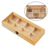 Display Cabinet Wooden Tea Coffee Rack Storage Box 8Compartment Wood + Glass 1 PCS 3