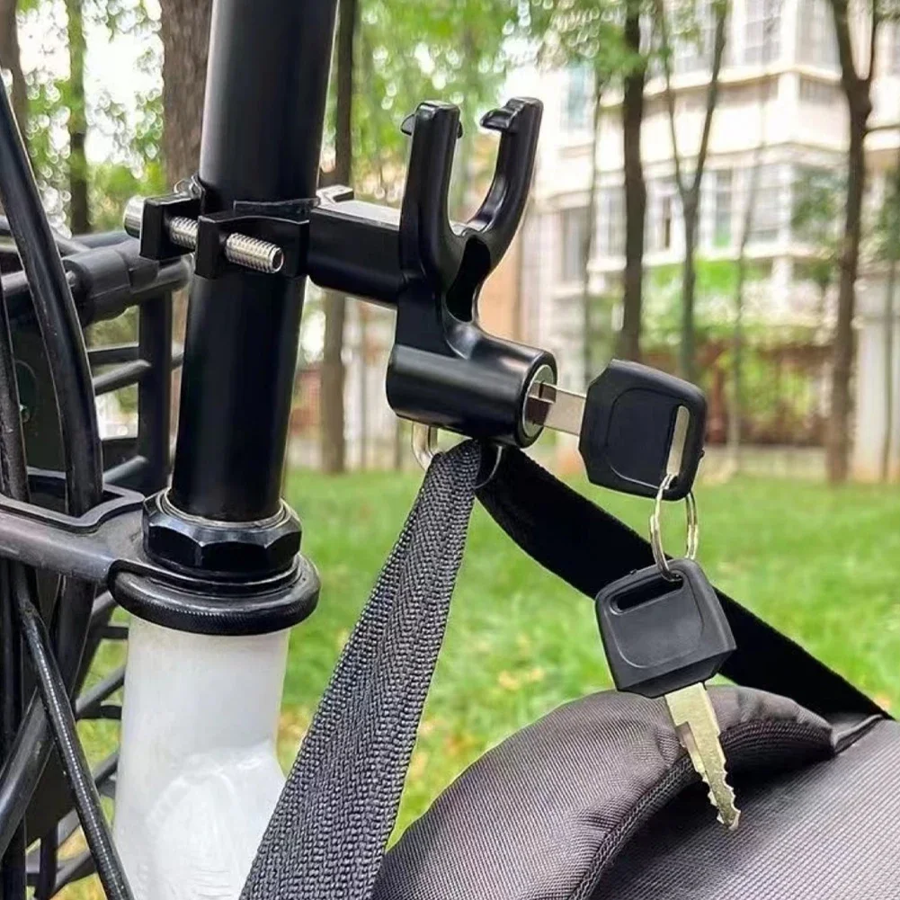 Quad Lock Windance Pack Of 2 Motorcycle Helmet Lock, 7/8" Motorbike Helmet Handlebar Hook Anti Theft Security Lock For Motorbike Scooter Street Bike Handlebar Or Luggage Rack Keyed Different Luggage Lock