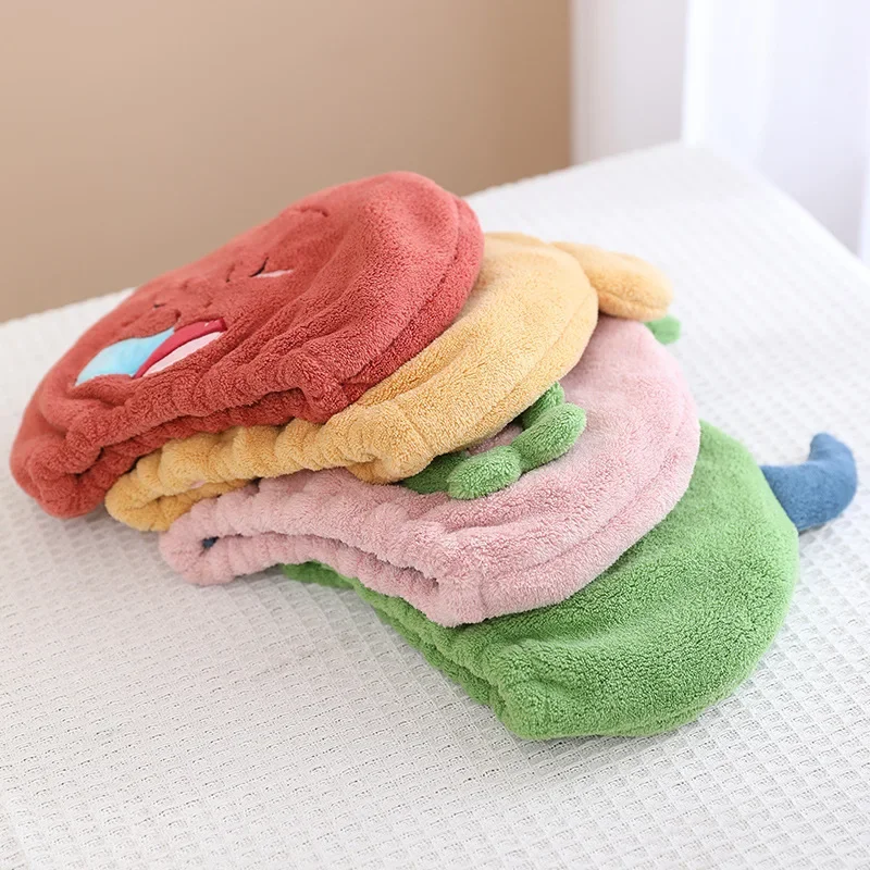 Cute Cartoon Animal Child Hair Towel Cap Drying Hat Quick-dry Microfiber Super Absorption Hair Twist Kid Bath Hat Bathroom 4