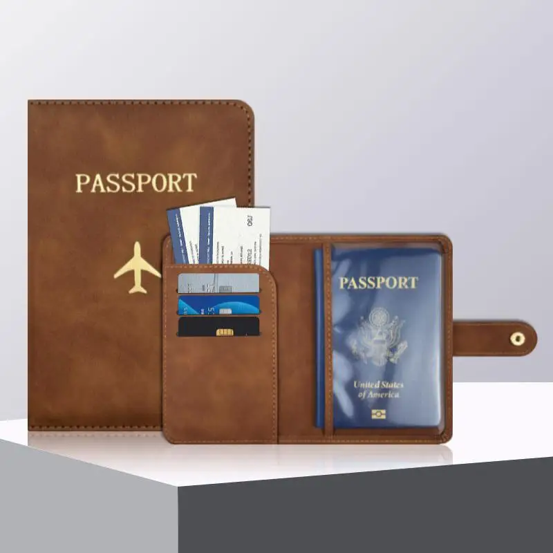New Waterproof Passport Holder Covers Case Travel PU Leather Credit Card Wallet Cute Passport Book For Women/Men Passport Cover - 2
