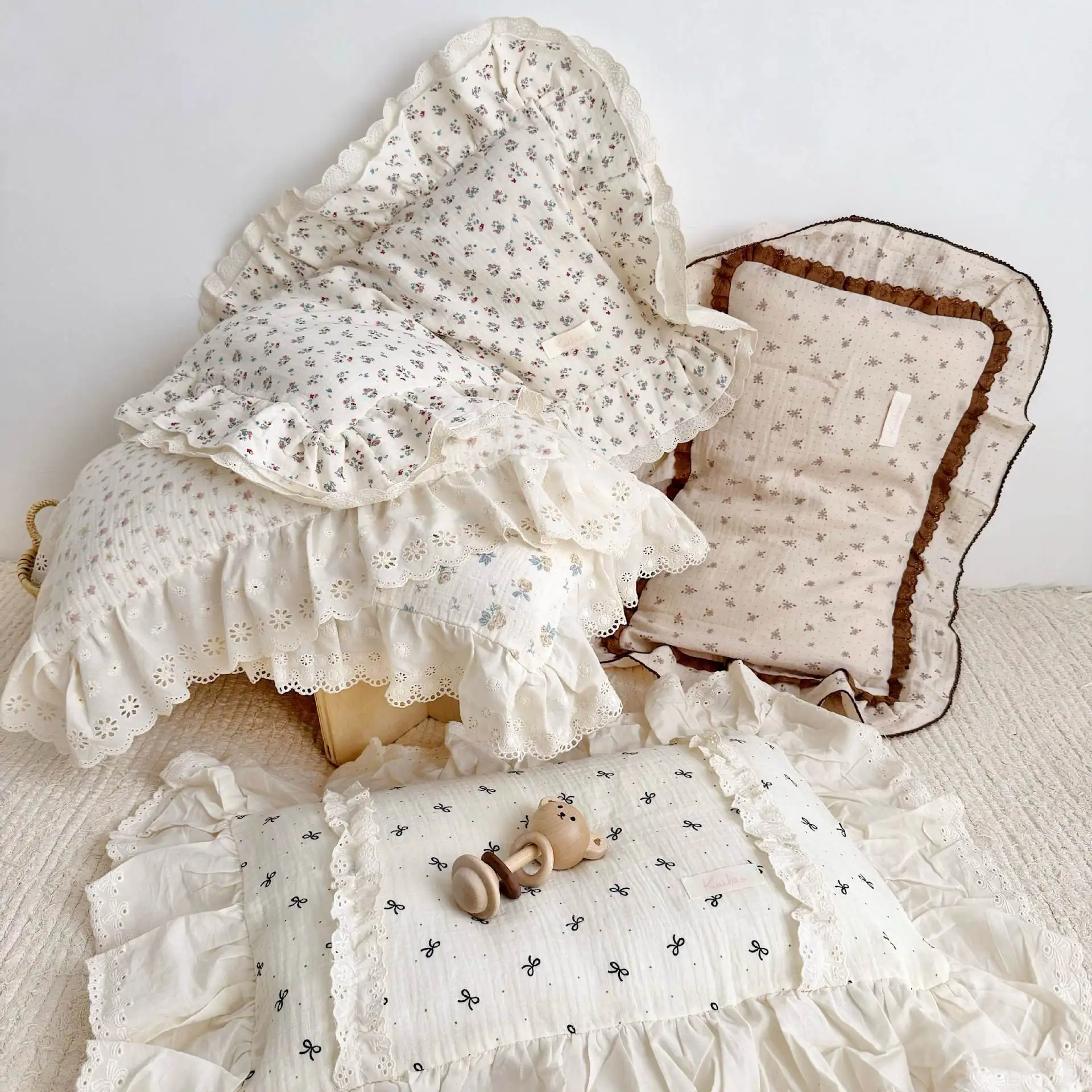 Kids Baby Pillow Cover Cotton Baby Pillow Case for Newborn Children Floral Bedding Cover Decorative