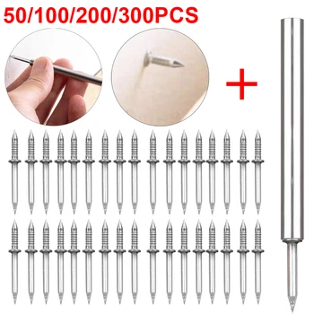 10-300pcs Double Headed Mud Nail For Seamless Wood Paneling Non-marking Nail Cement Nails Double-headed Nails Skirting Line Wood