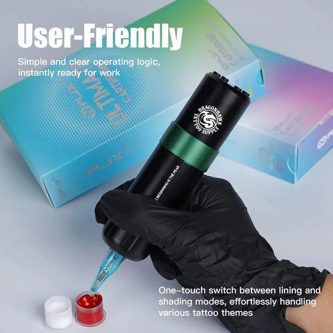 Dragonhawk X5 pro Wireless Tattoo Machine Pen LED Display Powerful Motor 1500mAh Battery Body Art Permanent Makeup Tattoo Gun tattoo pen
