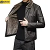 Veste en cuir authentique vintage pour homme