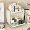 Desktop Makeup Organizers Light Luxury Cosmetics Storage Box Dustproof Sundries Storage Cabinet Bathroom Skincare Storage Rack