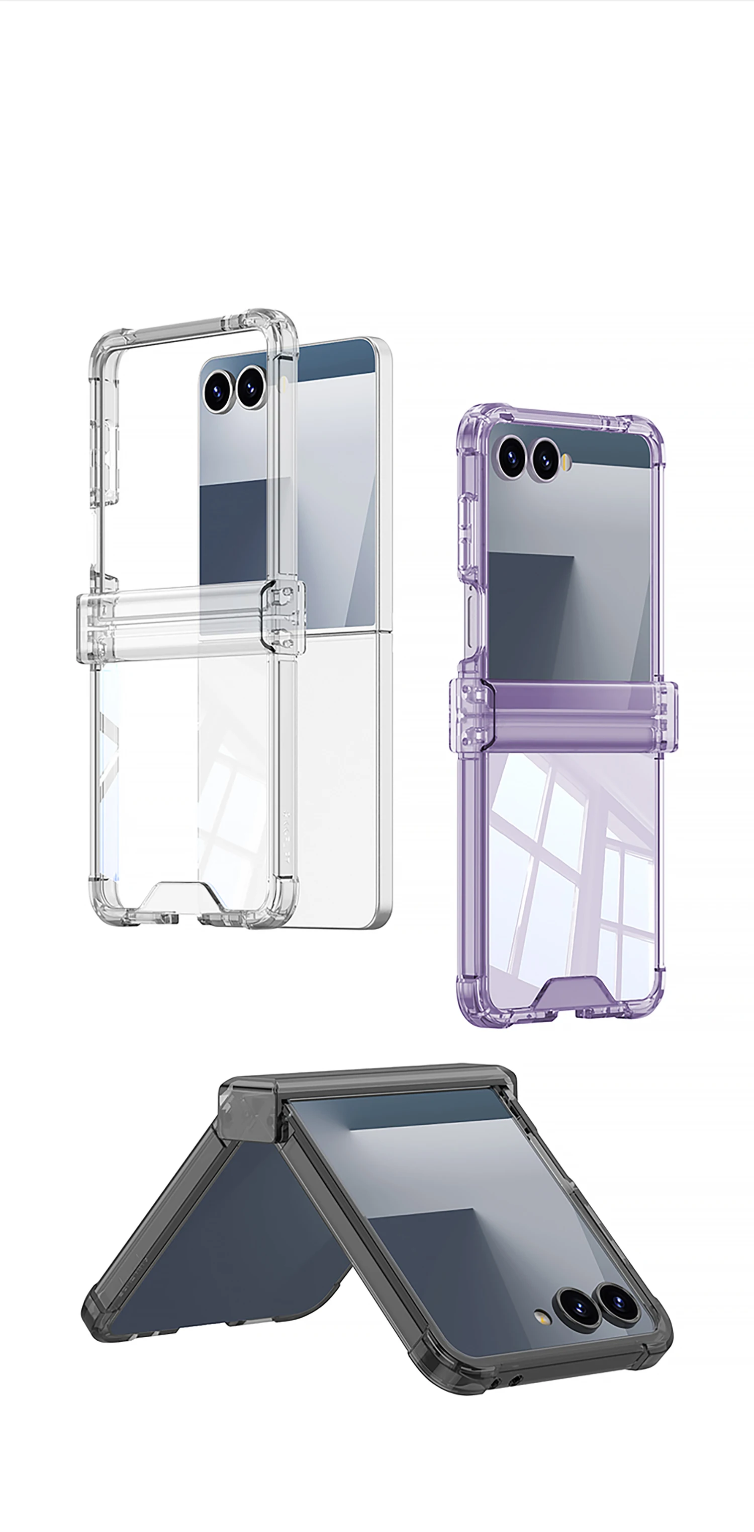 Silicone Airbag Bumper Soft Case for Samsung Galaxy Z Flip 7 6 5 Case Hinge Prot