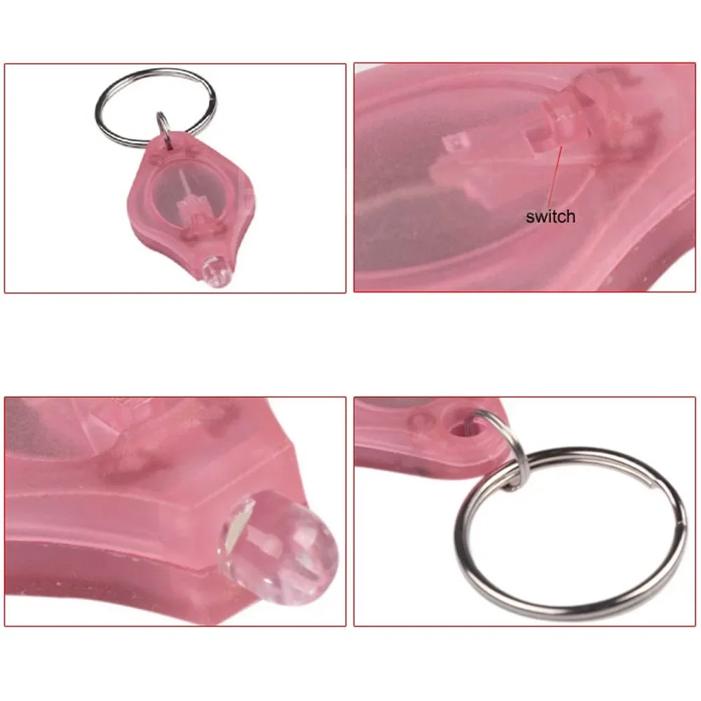 Micro Led Keychain Light Portable LED Flashlight for home Torch lamp Lights Key Ring Hiking Camping Outdoor Lanterna 10pcs/lot