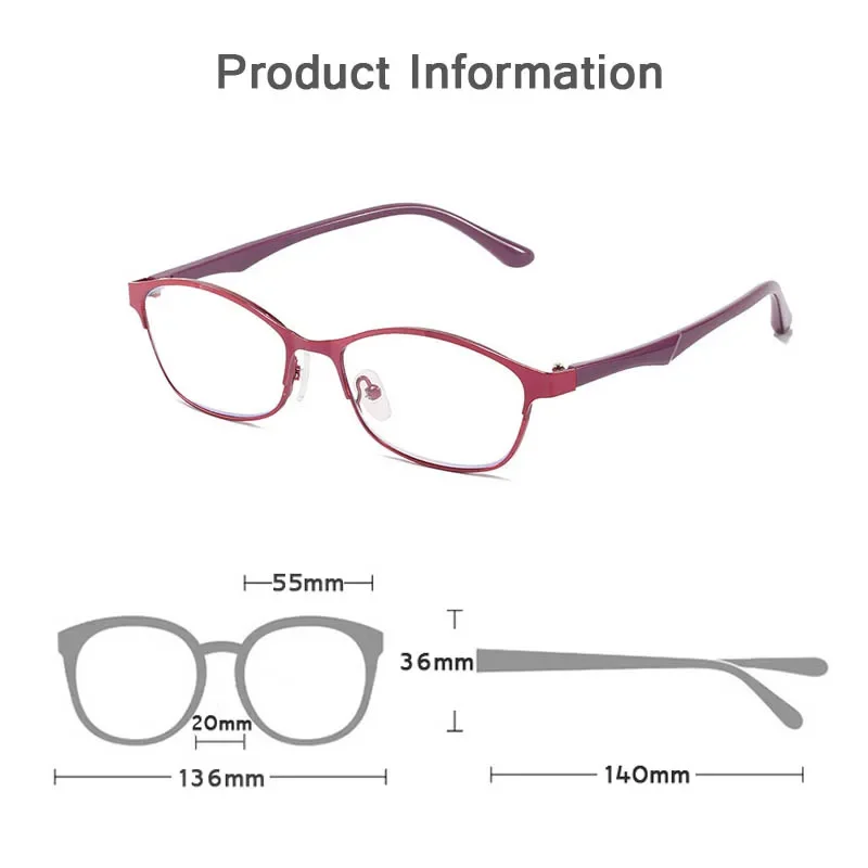 Women's Stylish Anti Blue Light Full Frame Reading Glasses