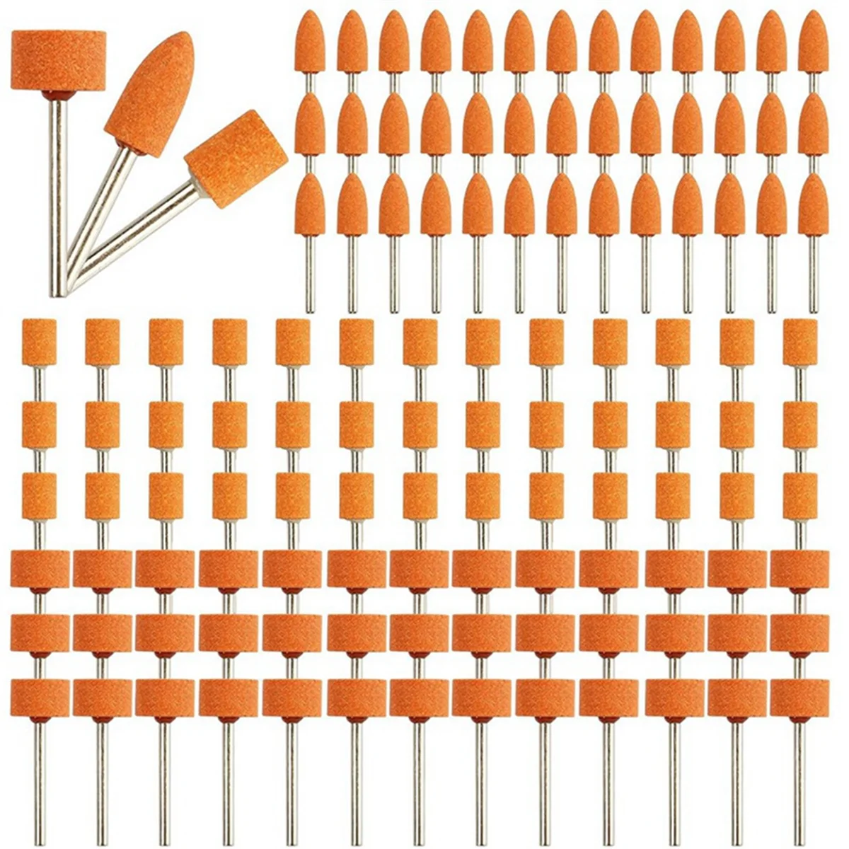 

120Pcs Sanding Bits for Rotary Tool, Strong Grinding Stones Bits with 1/8In Shank, Aluminum Oxide Sanding Accessories