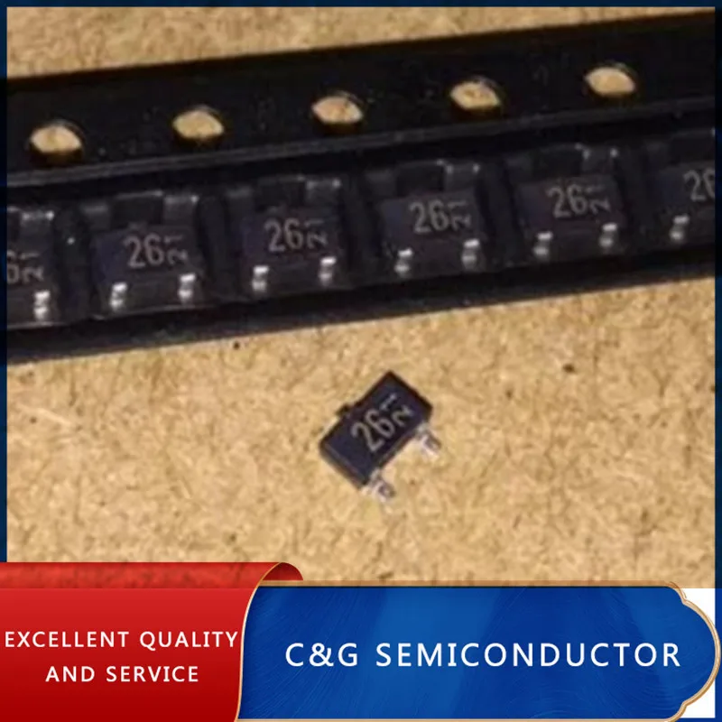 20PCS/100PCS DTC144EKA DTC144 DTC144EK SOT-23 DTC144E MARKING 26 bjt transistor,transistors kit