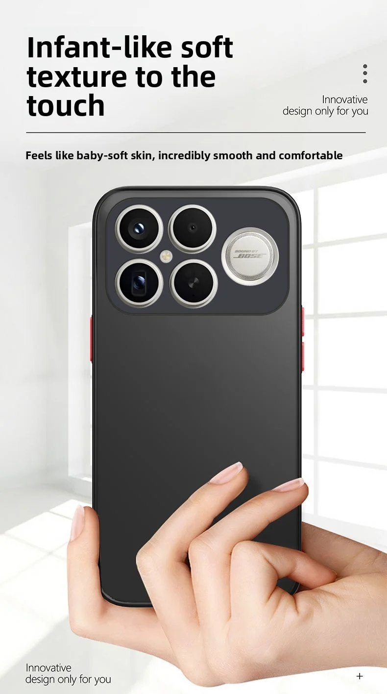 Stylish Semi-Transparent Matte Phone Case with Magnetic Charging and Anti-Drop Protection