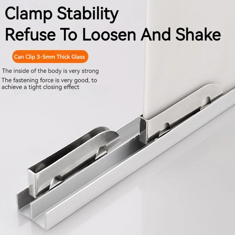 Stainless Steel Pulley 5mm Glass Sliding Door Wheel Clamp Track Roller Runner 10PC For Display Cabinet Mobile Counter Repair Kit sliding door rollers