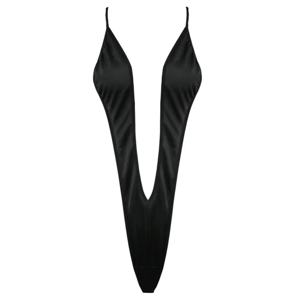 Female Sexy Lingerie Backless Bodysuit Deep V Three Point Bikini Swimsuit Temptation Suspenders Tight Thin Women Bikinis