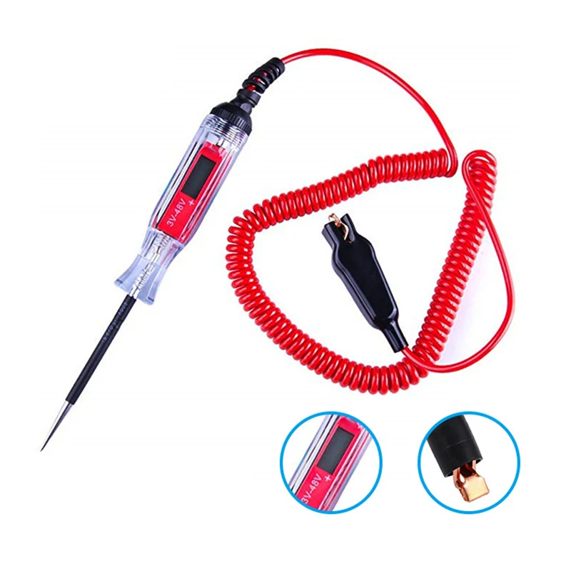 

Auto Circuit Tester Truck Voltage Tester Circuit DC 6V 12V 24V Auto Circuit Tester Auto Diagnostic Probe Automotive Test Pen