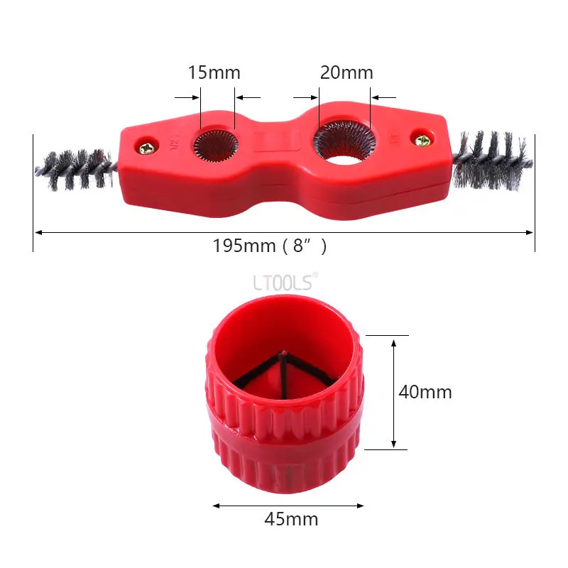 Yctze 4 In 1 Pipe Cleaner Tool , Battery Cleaning Tool Steel Battery Terminal Cleaning Brush For Battery Terminals Pipes