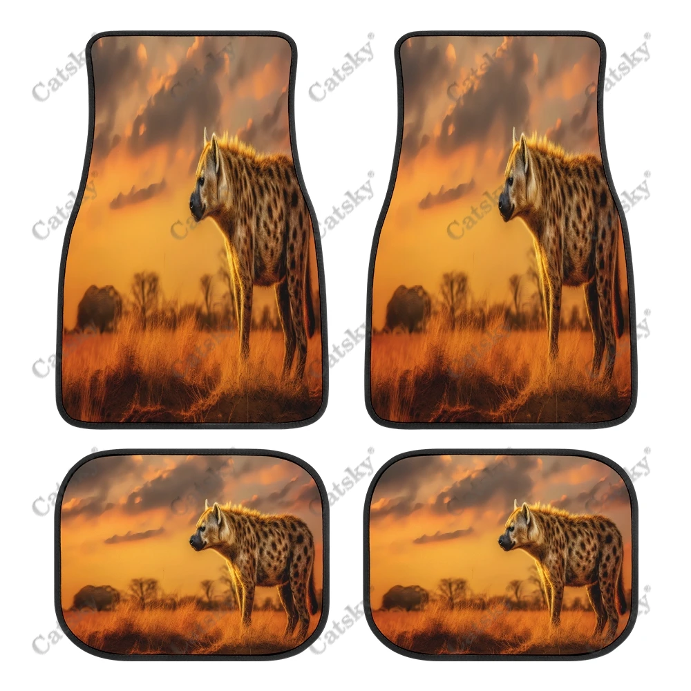 

Автомобильные коврики с изображением животных, гиены в дикой природе, автомобильные коврики, стильные автомобильные коврики для любой погоды
