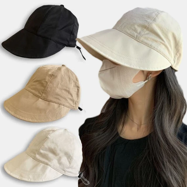 wide Brim Bucket Hat with String Women Korean Version Big Fisherman Hat  Foldable Japanese Sun Hat