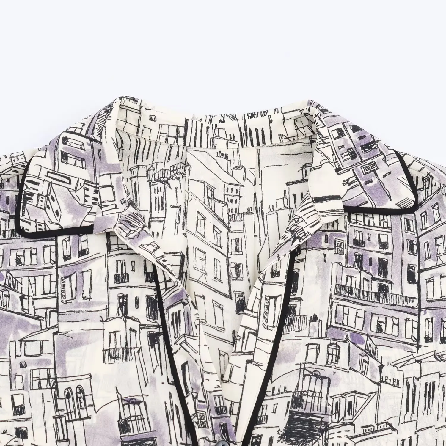 Women Loose Print Shirt Spring Autumn lady Vintage Fashion Long Sleeves Button Polo-Neck Shirt Female Elegant Leisure Shirt Top