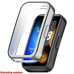 Premium TPU Protector Case with Plated All-Around Bumper for Huawei Band 9 (Silver)