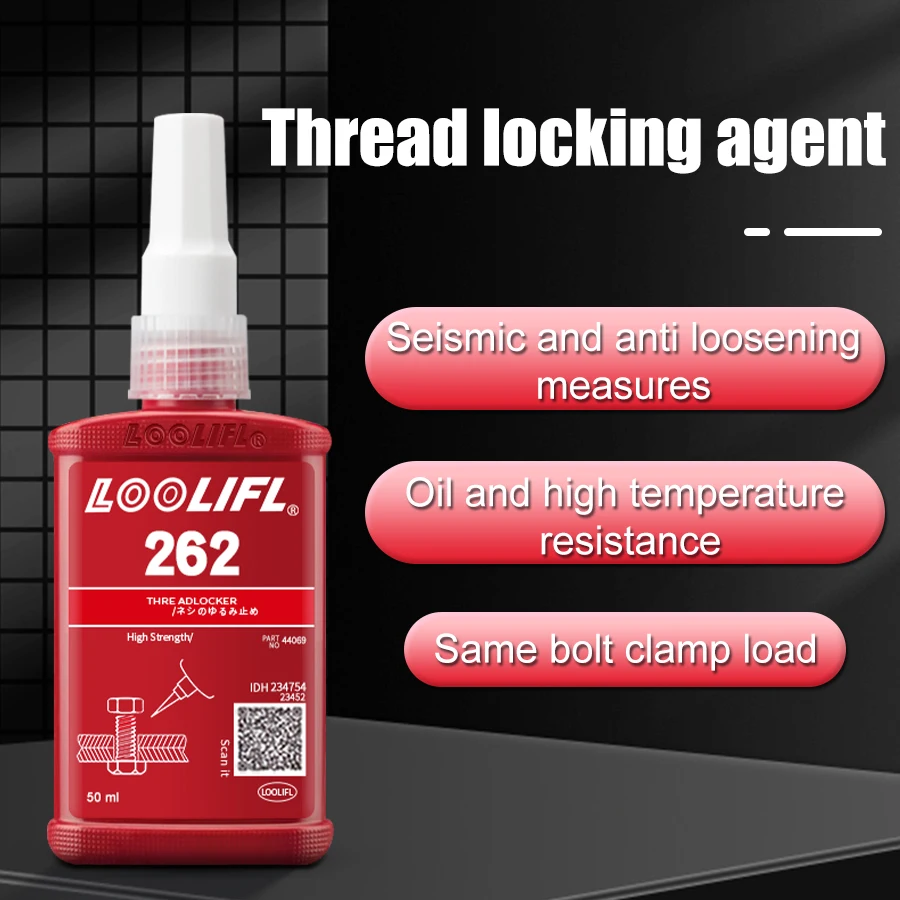 LOOLIFL 50ml 262 Threadlocker, anaerobic adhesive, anti-loosening agent, suitable for mechanical reinforcement, to prevent rust 5