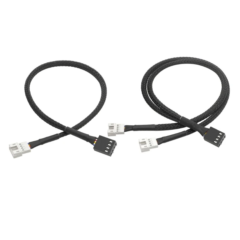 4Pin 1 to 1/2Ways PWM Fan Splitter Cable Black Sleeved CPU Cooling Fan Power Extension Cable 4Pin Female to 4Pin Male Dropship 4 pin pwm fan cable 1 to 4 ways splitter black sleeved 27cm extension cable connector pwm extension cables
