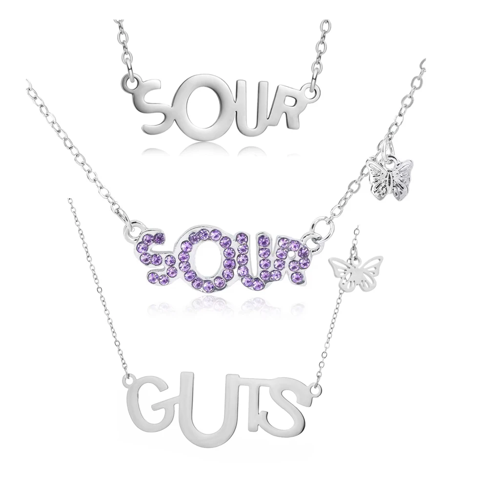 Olivia Sour GUTS  Necklace Singer Inspired Gifts for Women Fan WORLD TOUR Gift for Best Friend Sister Olivia Jewelry